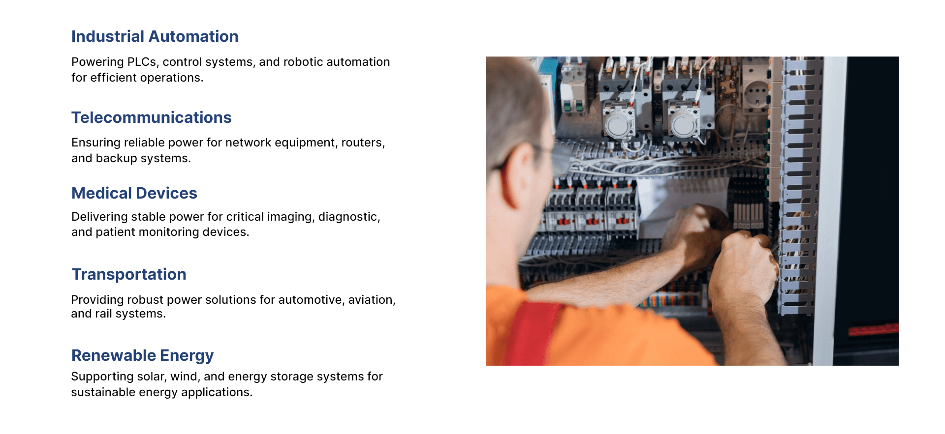 Power Supply Assemblies Applications