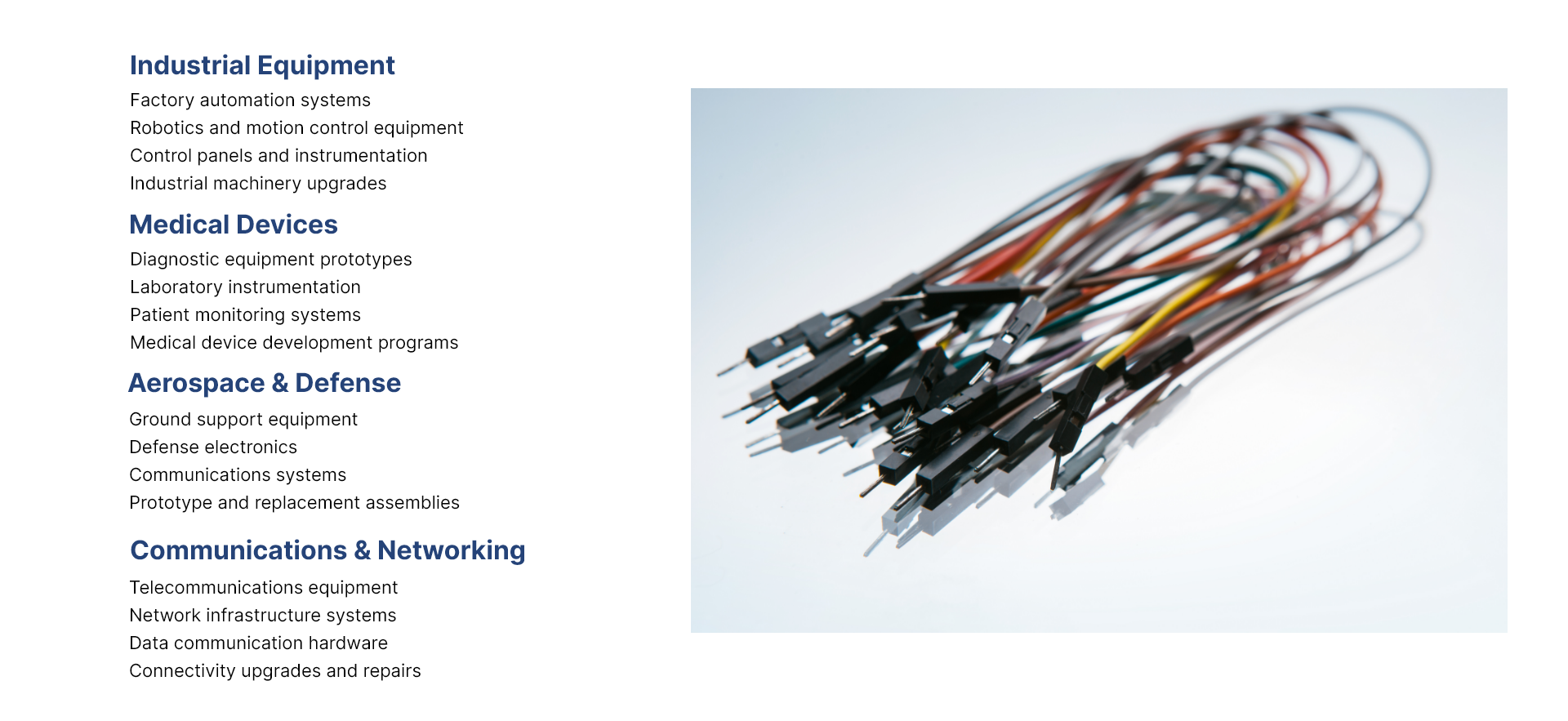 Applications of Our Quick Turn Cable Assemblies