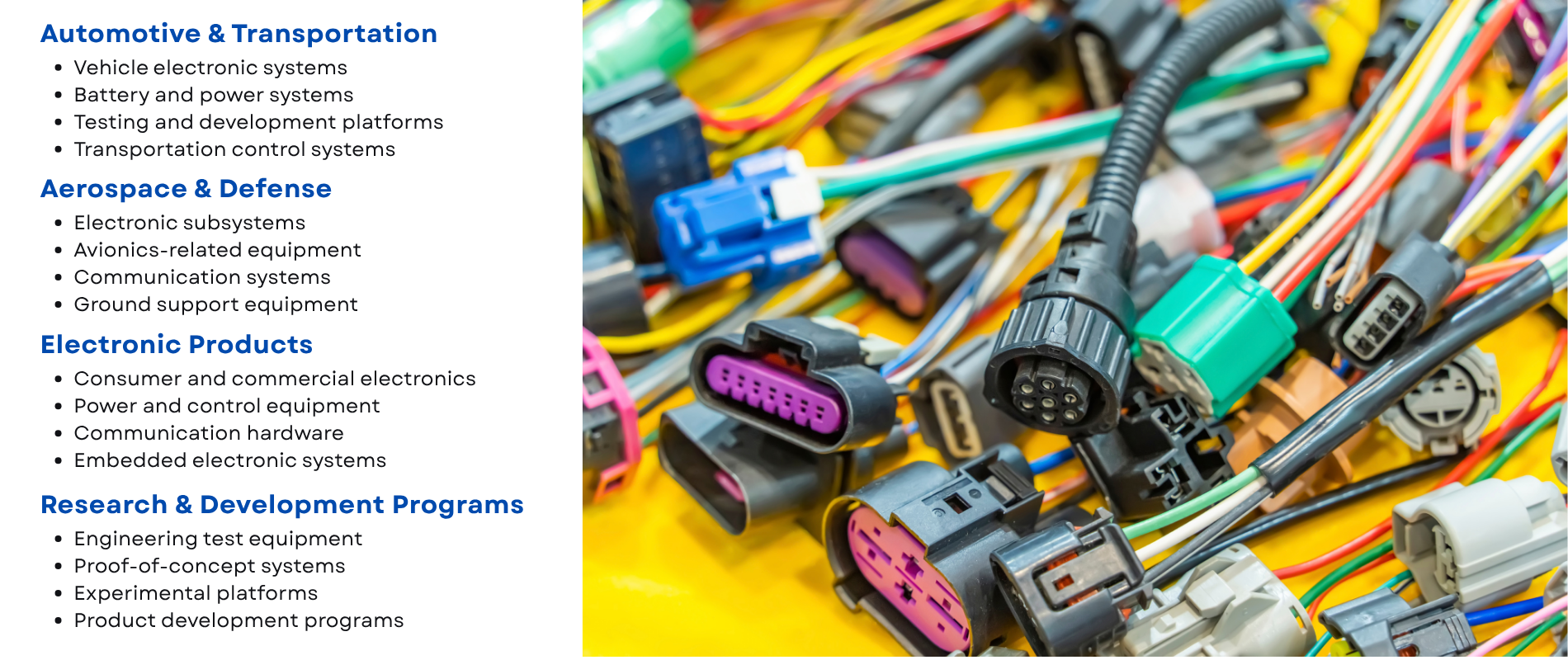 Applications of Our Prototype Wire Harness