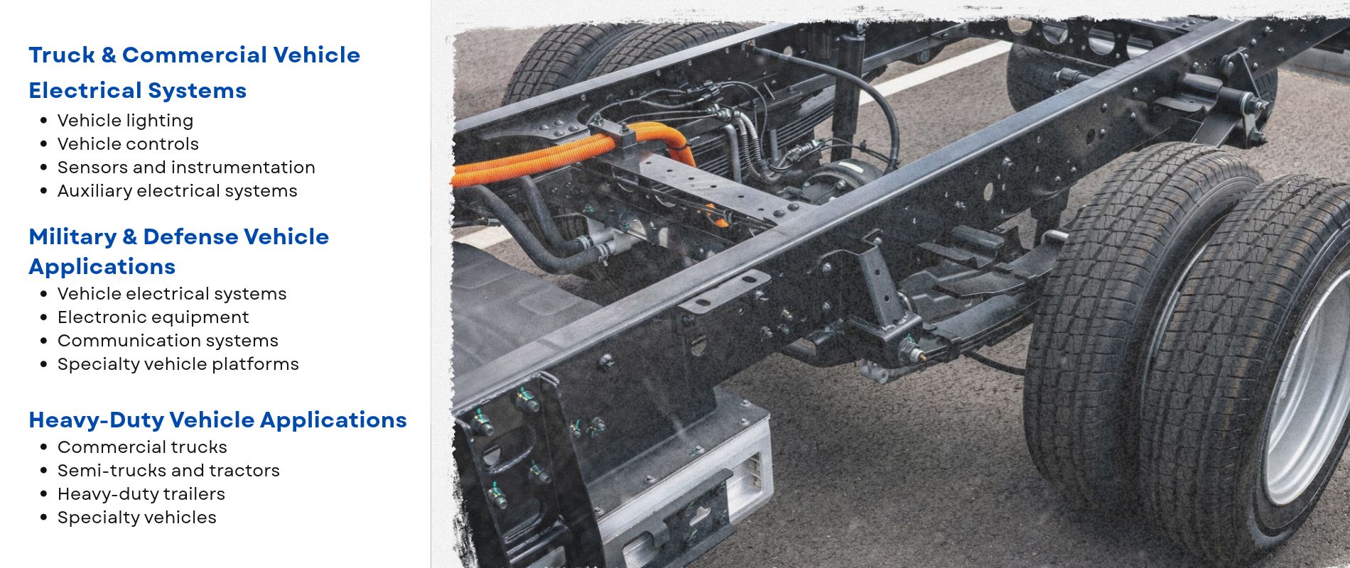 truck wire harness application